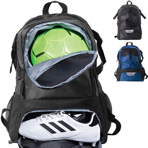 soccer bag with shoe compartment.